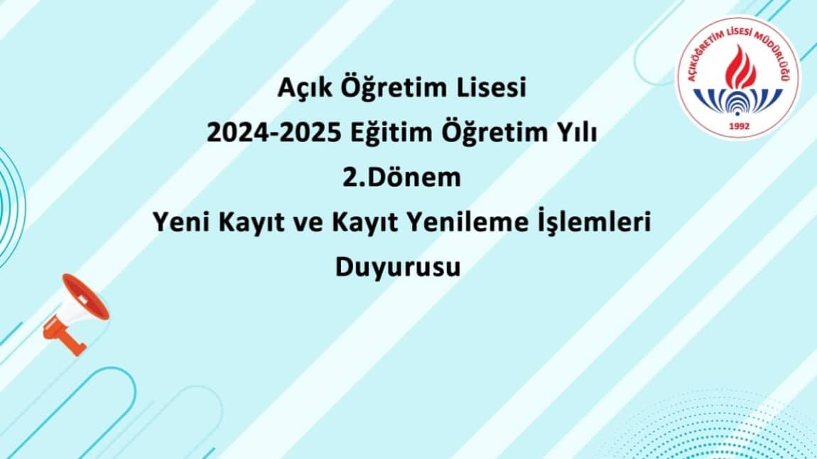 ÖĞRENCİLERİMİZİN DİKKATİNE...